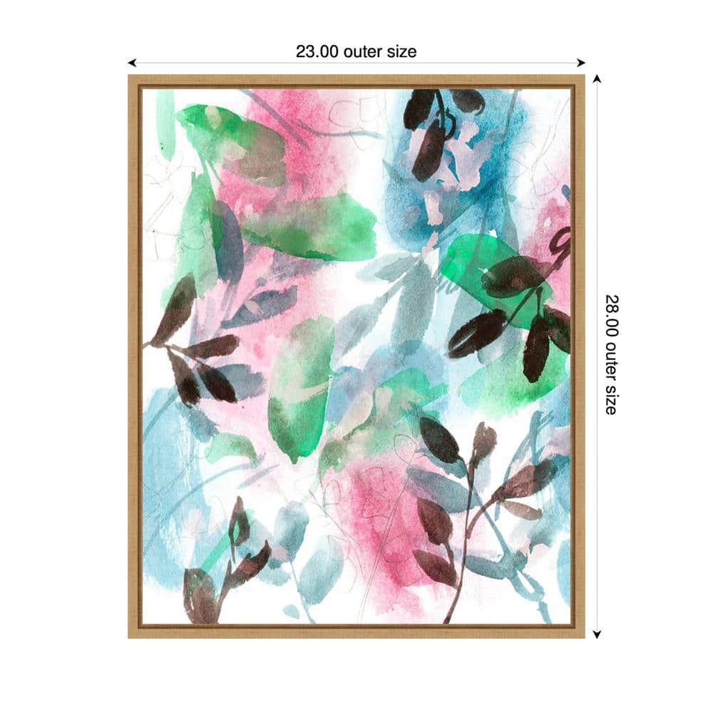 Shadow of My Dream VII Abstract Canvas Print with Maple Frame