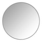 Home Decorators Collection Medium Round Silver Classic Accent Mirror ...