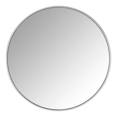 Medium Round Silver Classic Accent Mirror (24 in. Diameter)