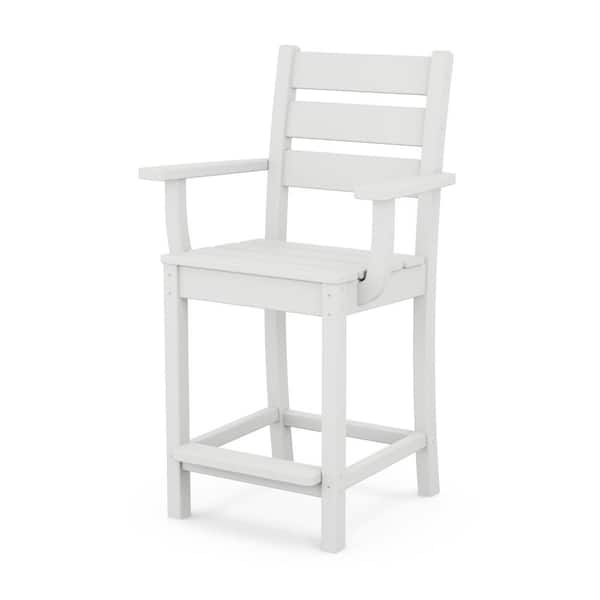 POLYWOOD Grant Park Counter Arm Chair in White