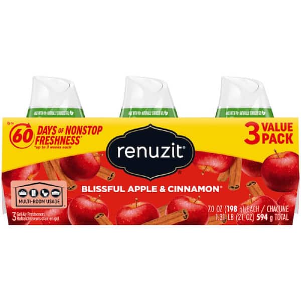 Renuzit Blissful Apples and Cinnamon Solid Air Freshener (3-Pack)