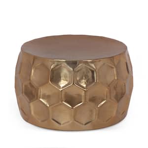 Harriet 24 in. Brass Round Metal Coffee Table