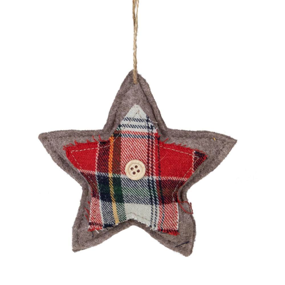 4.5 in. Plaid Star Shaped Plush Christmas Ornament price history on PriceWatchPro