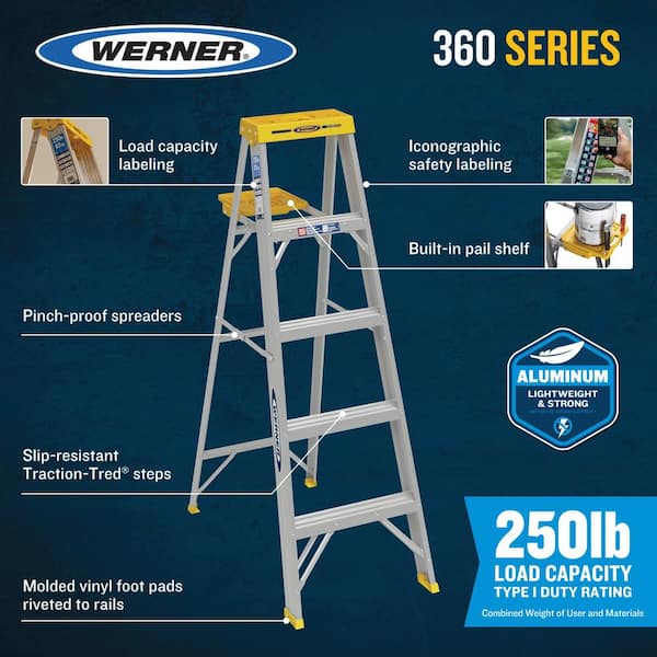 6 and 8 Ft Step Ladder Bracket Support for Kargo Master A-Series