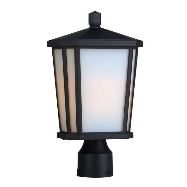 ARTCRAFT Rostovdon 1-Light Outdoor Rich Black Post Light