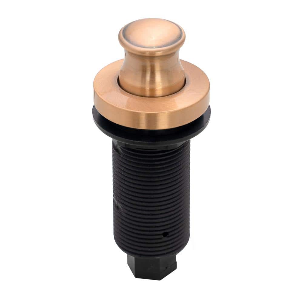 Garbage Disposal Air Switch with Air Hose - Solid Brass Button, Copper Air 