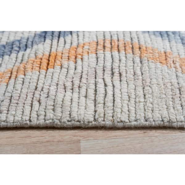 Multicolored Hand-Knotted Wool Contemporary Marrakech Handspun, Elegant, Durable Rug for L, 9 ft. x 12 ft. Area Rug