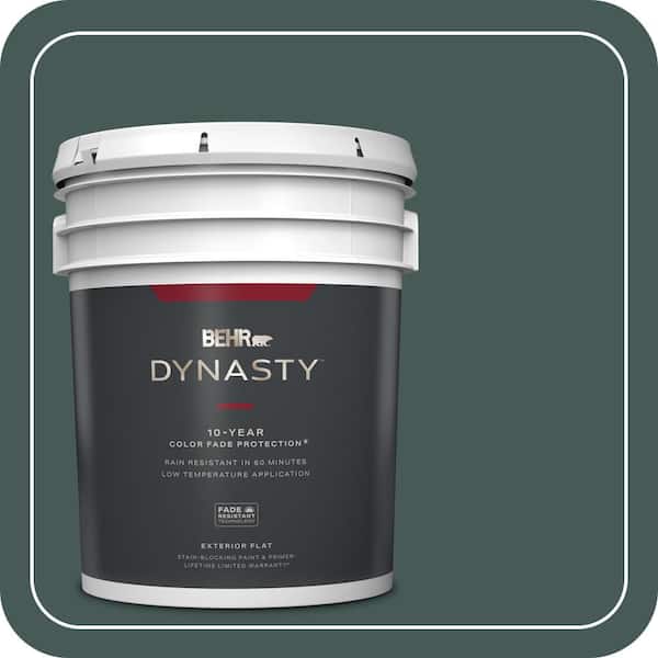 BEHR DYNASTY 5 gal. #MQ6-09 Hostaleaf Flat Exterior Stain-Blocking Paint & Primer