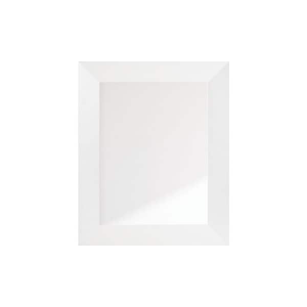 BrandtWorks Pure White Framed Wall Mirror 21.5 in. W x 26 in. H