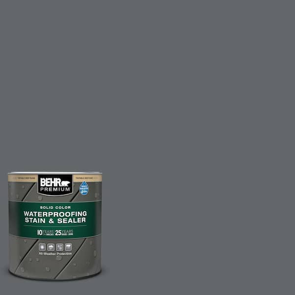 BEHR PREMIUM 1 qt. #PFC-65 Flat Top Solid Color Waterproofing Exterior Wood Stain and Sealer