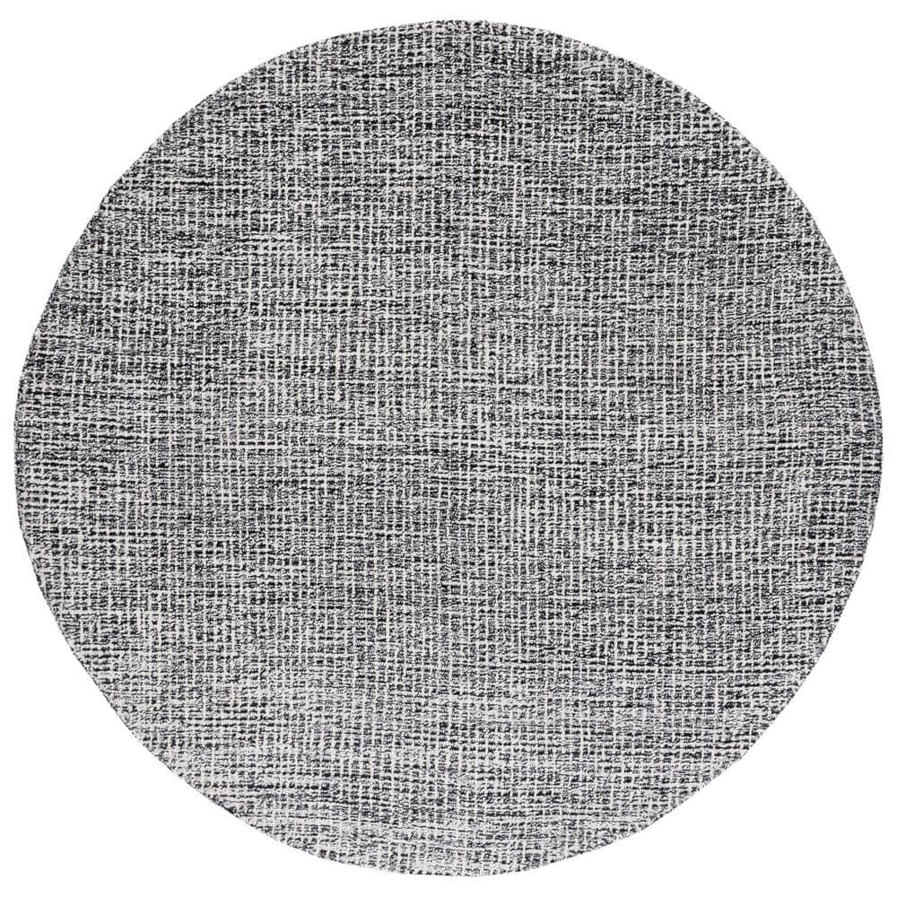 UPC 195058476690 product image for Abstract Black/Ivory 6 ft. x 6 ft. Speckled Round Area Rug | upcitemdb.com