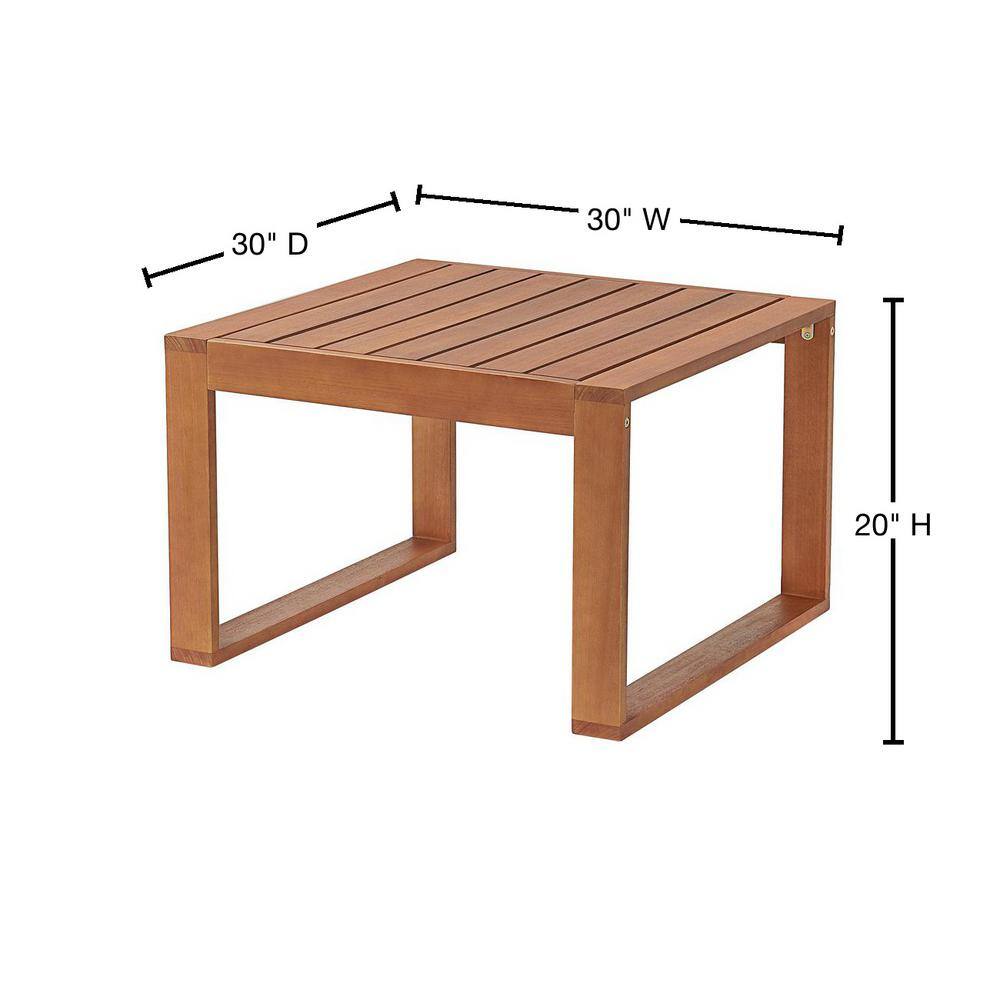 Weston 30" Eucalyptus Wood Outdoor Cocktail Table