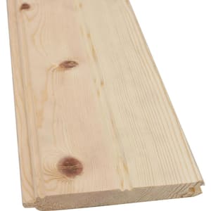 1 in. x 8 in. x 10 ft. Knotty Pine Common Softwood Boards