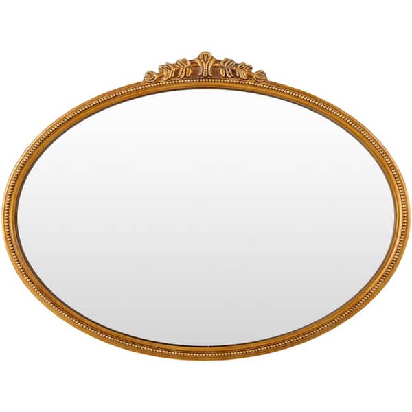 Livabliss Arrendale 24 in. x 32 in. Gold Framed Decorative Mirror