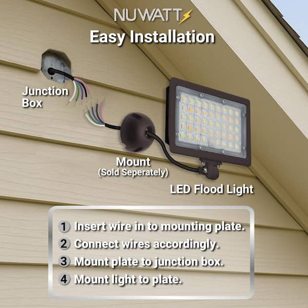 NuWatt 30-Watt 4200 Lumens Bronze Outdoor Integrated LED Flood