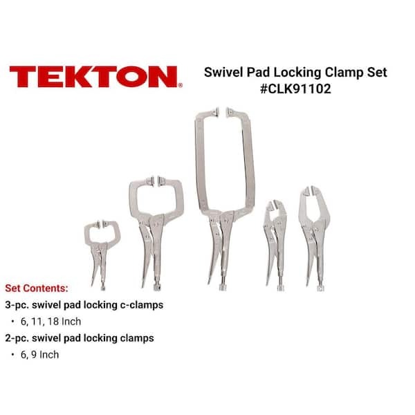 Swivel Pad Locking Clamp Set (5-Piece)