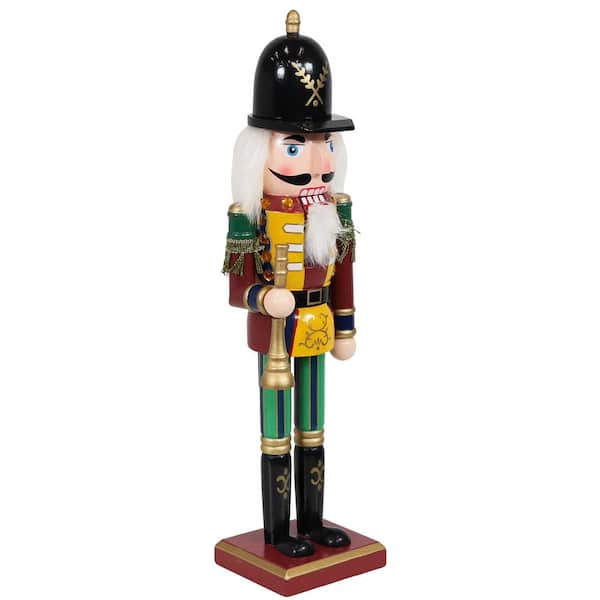 Sunnydaze 15 in. Sunnydaze Anton the Bright Indoor Christmas Nutcracker Statue - Yellow