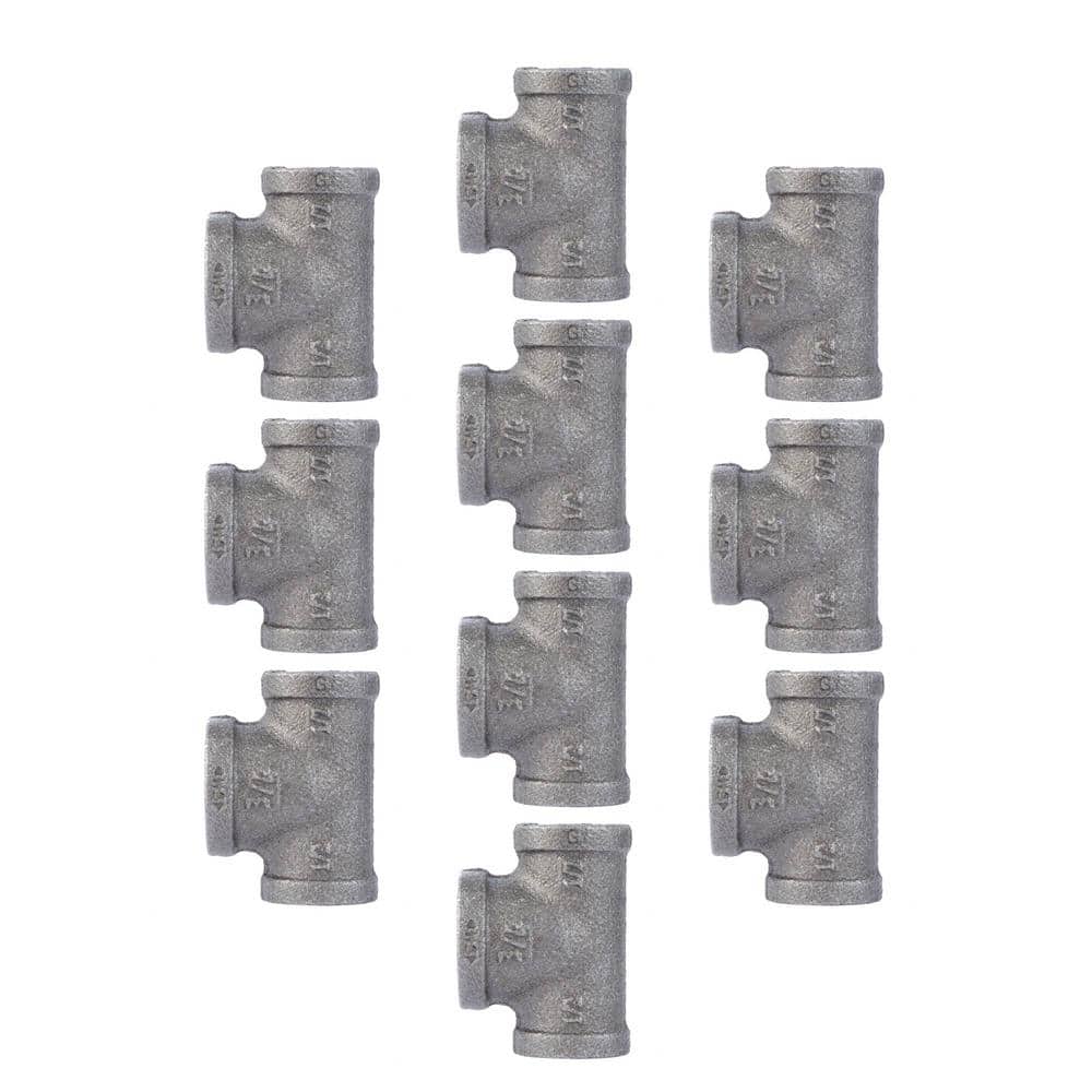 1/2 in. x 1/2 in. x 34 in. Black Iron FPT x FPT x FPT Reducing Tee Fitting (10-Pack) price history on PriceWatchPro