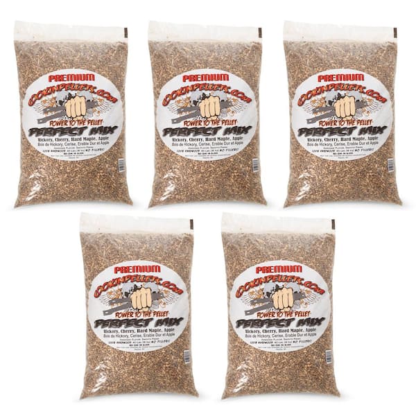 COOKINPELLETS.COM 40 lbs. Hickory, Cherry, Hard Maple, Apple Wood Pellet Mix (5-Pack)