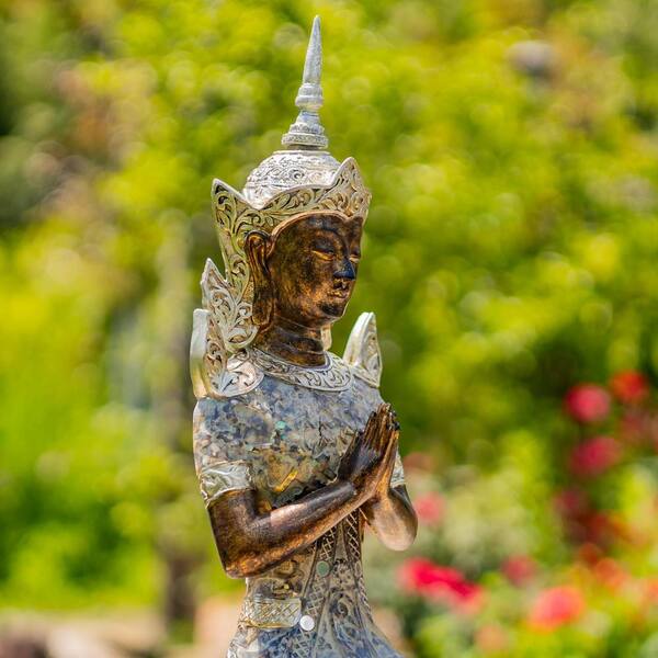 Zaer Ltd. International 17.3 in. Tall Gold Polyresin Thai