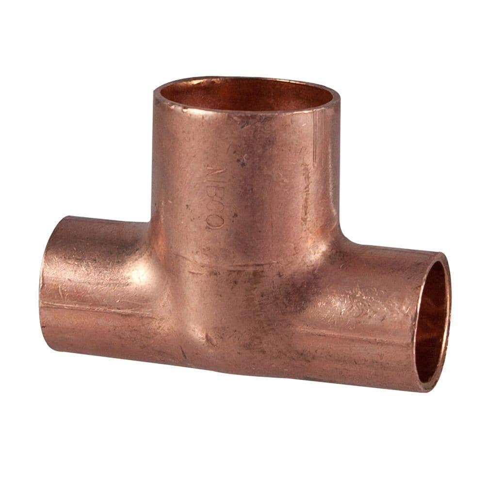 Everbilt 1/2 in. x 1/2 in. x 3/4 in. Copper Pressure All Cup Tee Fitting