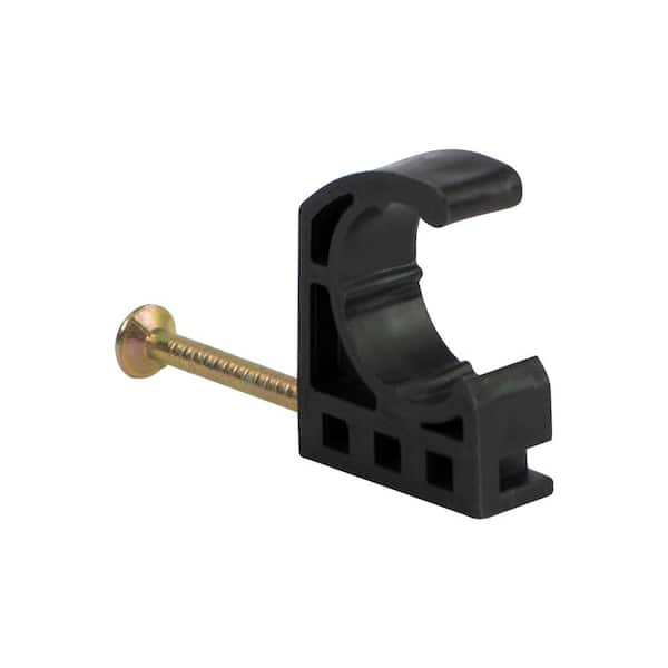PLUMBFLEX 1 in. Half Clamp J-Hook with Nail for PEX Tubing Pipe Support (50-Pack)
