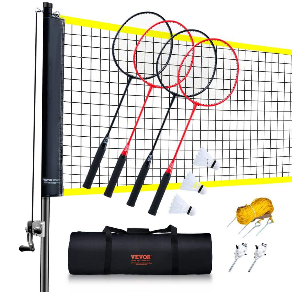 VEVOR Badminton Net Set Outdoor Backyard Beach Park Badminton Net Portable Badminton Equipment Set Adults Kids Badminton Net