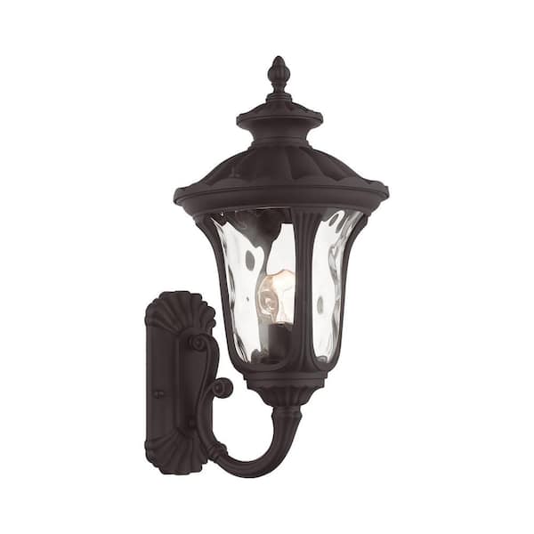 Livex Lighting Oxford 1-Light Bronze Outdoor Incandescent Wall Lantern Light