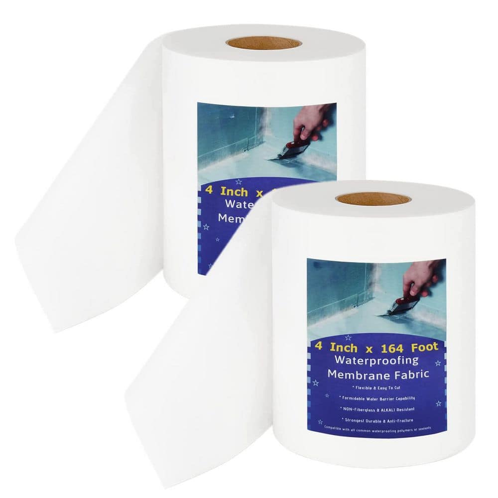4 in. X 164 FT Waterproofing Membrane Anti-Fracture Fabric for Shower Wall, Leak, Seam (2-Pack) price history on PriceWatchPro