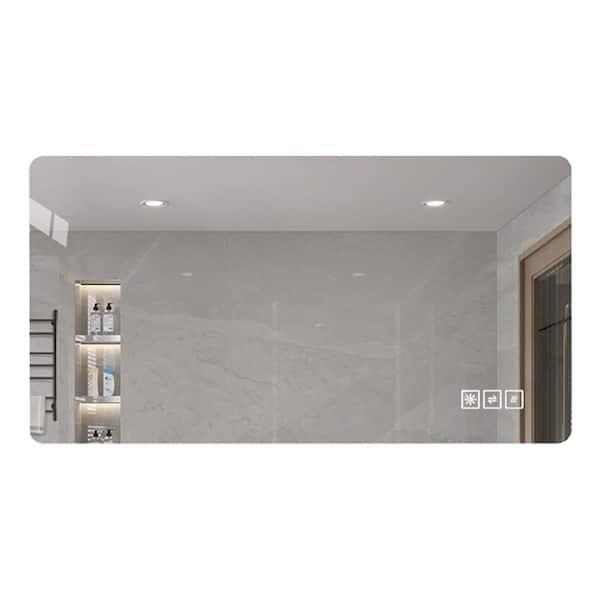 48 in. W x 24 in. H Rectangle Framless Mirror Wall Mirror Vanity Mirror