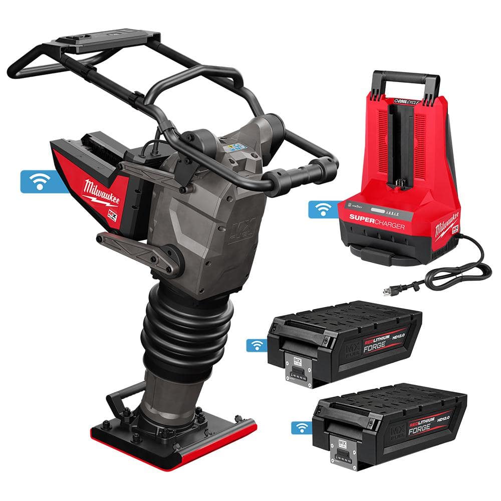 Milwaukee MX FUEL 70 KG Rammer Kit with (2) MX FUEL FORGE HD12.0