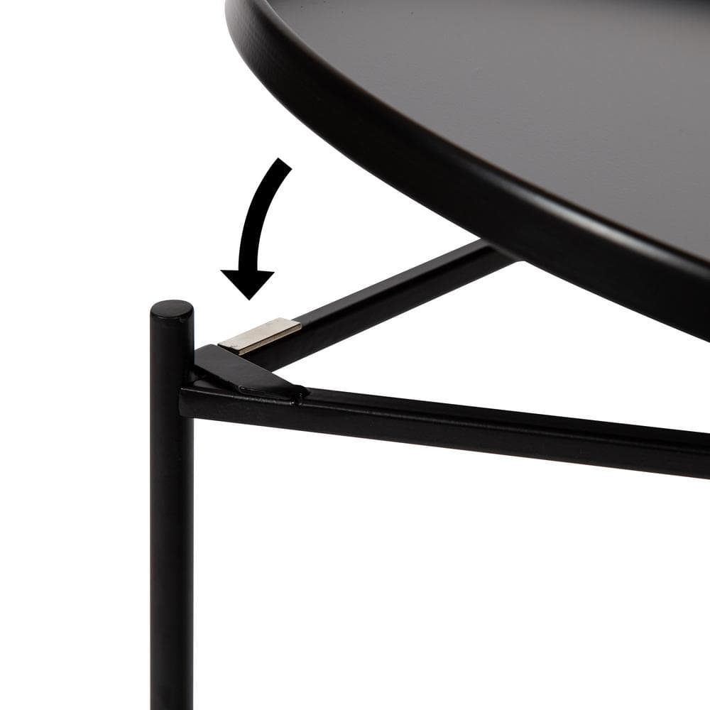 Ulani Modern Round Nesting Tables with Mango Wood and Metal Frame