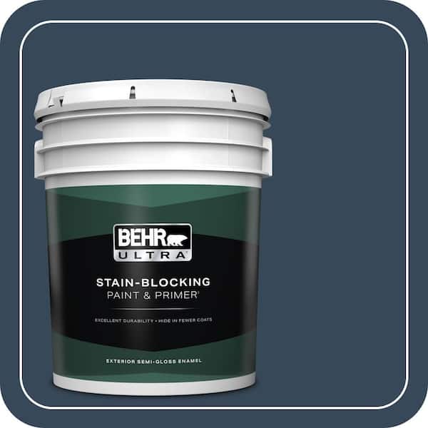 BEHR ULTRA 5 gal. #570F-7 Midnight Dream Semi-Gloss Enamel Exterior Paint & Primer