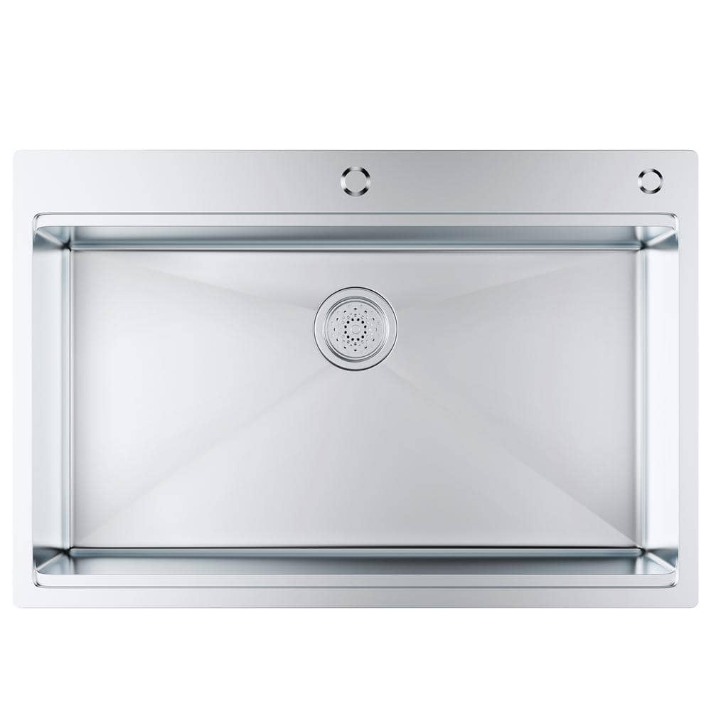 33'' Stainless Steel Single Bowl Top Mount Kitchen Sink
