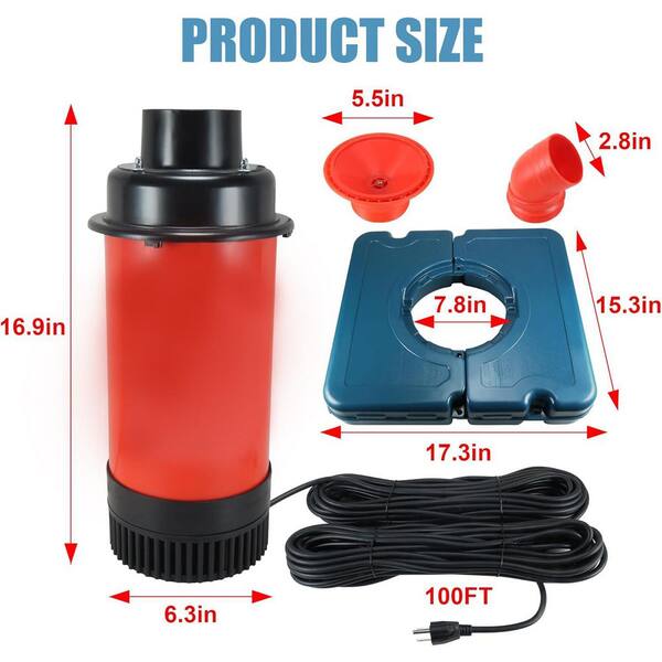 Small Pond Fountain 1HP Pond Fountain Aerator - 750W Floating Fountain