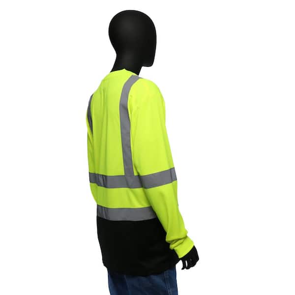 XX-Large A-SAFETY Quick Dry High Viz Shirt High Visibility Safety Short Sleeve Shirt Workwear Yellow