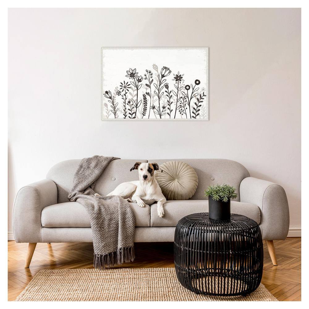 Amanti Art 33"x23" Our Nest IX Florals by Janelle Penner Framed Canvas Wall Art Print: Modern Botanical Lithograph, Polystyrene Frame