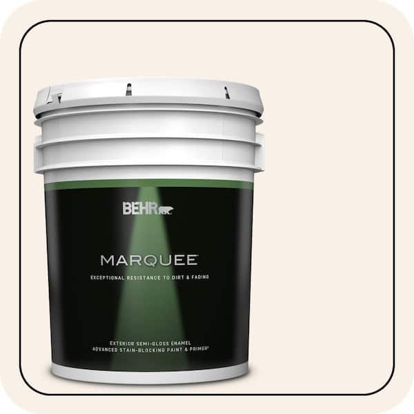 BEHR MARQUEE 5 gal. #RD-W05 Moonlit Beach Semi-Gloss Enamel Exterior Paint & Primer