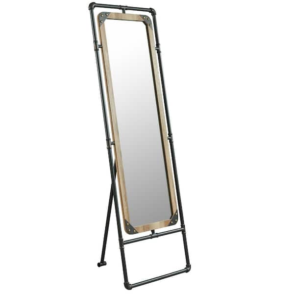 Furniture of America Gilderoy 68 in. H x 22.63 in. W Rectangle Black Standing Mirror