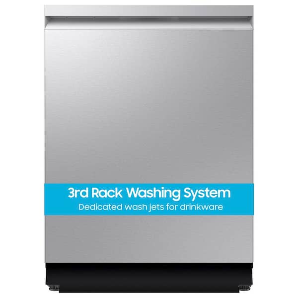 Bespoke 24 in. Built-In Tall Tub Smart Dishwasher in Stainless Steel with 3rd Rack Washing System, 38 dBA