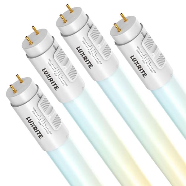 17-Watt Equivalent 2ft. T8 LED Tube Light Bulb, 5CCT 3000K-6500K, 320° Beam, 960LM Ballast Compatible UL Listed 4 Pack