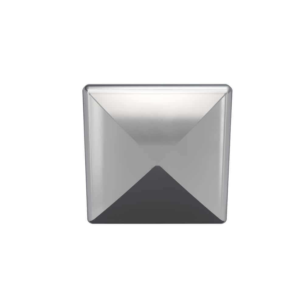 Polished Chrome Square Cabinet Knob with Mounting Hardware