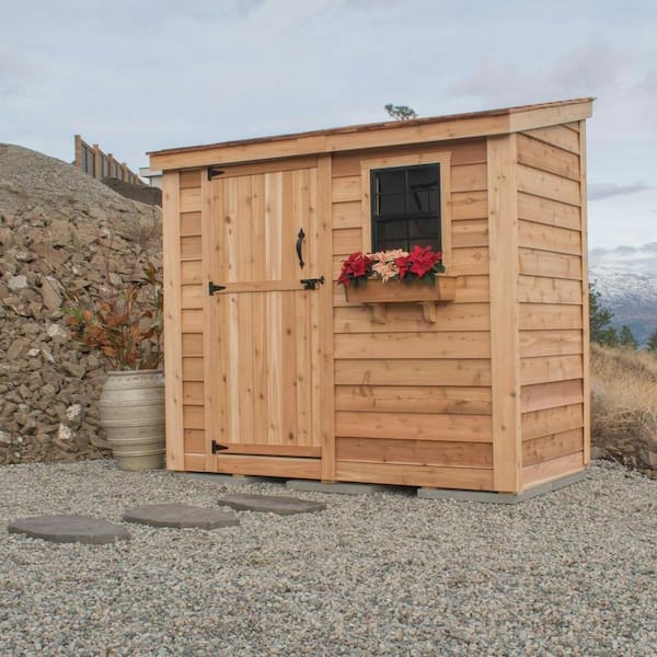 Spacesaver 8 ft. x 4 ft. Western Red Cedar Single Door Shed