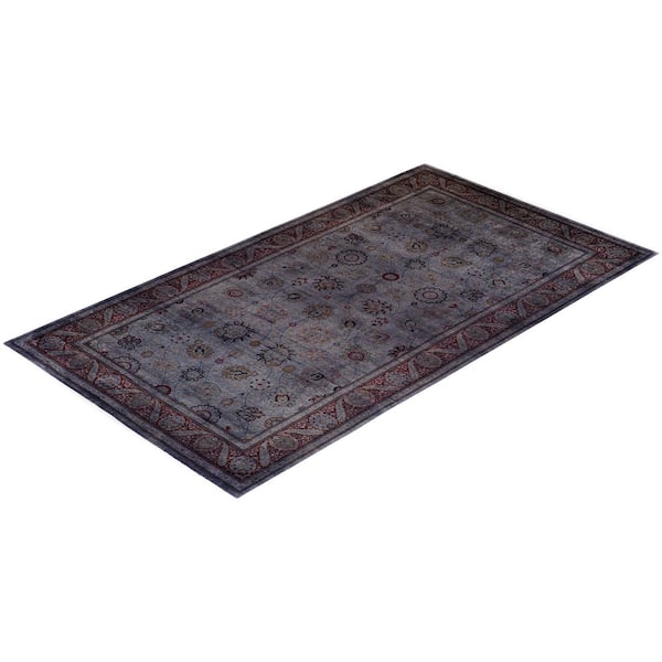 Overdyed Gray 8 ft. x 14 ft. Solid Wool Indoor Area Rug