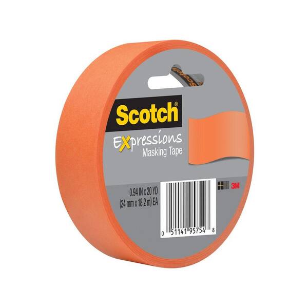3M Scotch 0.94 in. x 20 yds. Tangerine Expressions Masking Tape (Case of 36)