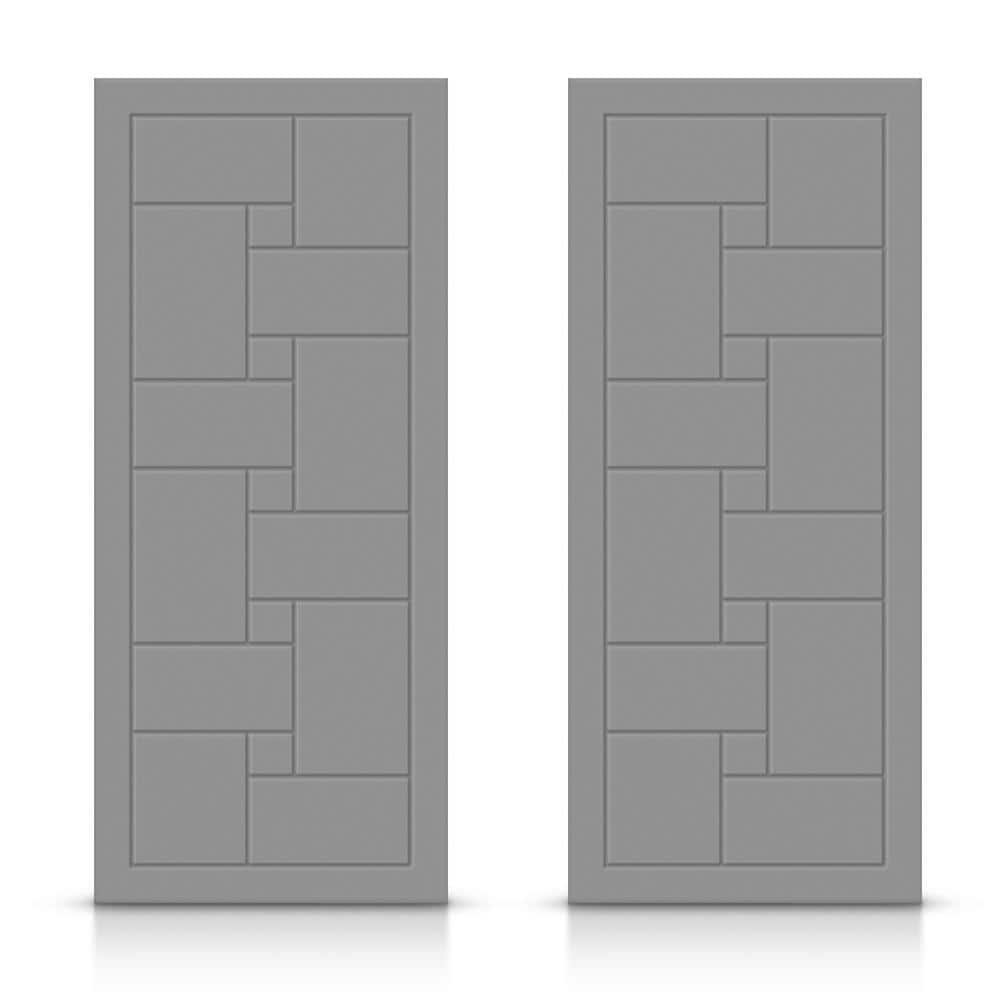 72 in. x 96 in. Hollow Core Light Gray Painted Composite MDF Interior Double Closet Sliding Doors price history on PriceWatchPro