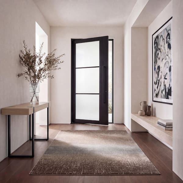 Madison 5 ft. x 8 ft. Light Brown Ombre Area Rug