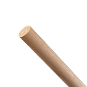 Oak Round Dowel - 36 in. x 1.25 in. - Sanded and Ready for Finishing - Versatile Wooden Rod for DIY Home Projects
