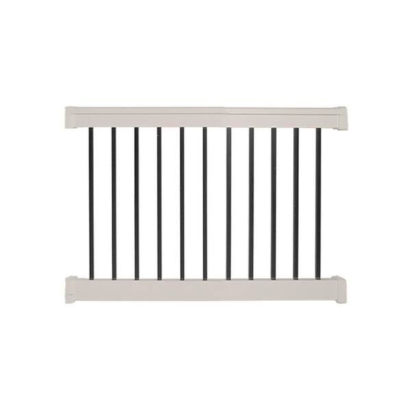 Weatherables Vilano 3.5 ft. H x 4 ft. W Vinyl Tan Railing Kit WTR ...