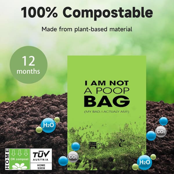 Misopily Compostable Dog Poop Bags, 240-Count (16-Rolls), Leak